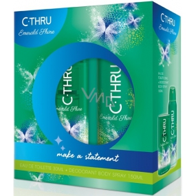 C-Thru Emerald Shine EdT 30 ml eau de toilette Ladies + 150 ml deodorant spray, gift set