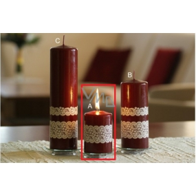 Lima Lace candle wine cylinder 60 x 90 mm 1 piece