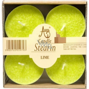 Adpal Stearin Maxi Lime - Lime scented tealights 4 pieces