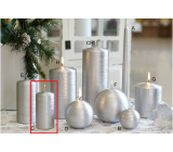 Lima Alfa candle silver cylinder 50 x 100 mm 1 piece