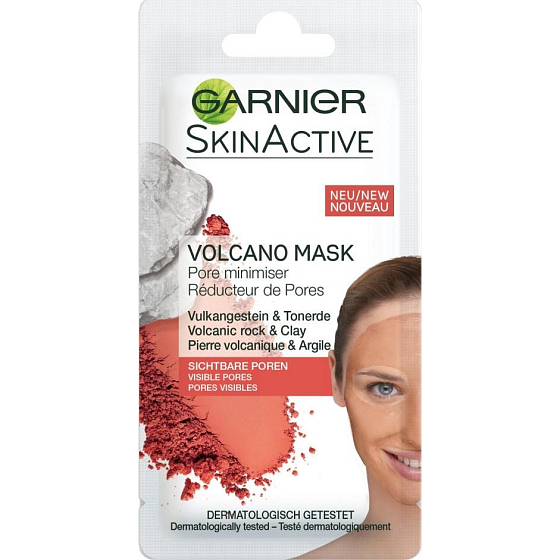 Garnier Skin Active Volcano Mask warm face mask tightening enlarged pores 8 ml