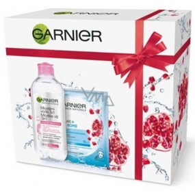 Garnier Skin Naturals micellar water 3 in 1 for sensitive skin 400 ml + Moisture + Aqua Bomb superhydrating filling textile face mask 15 minutes 32 g, cosmetic set