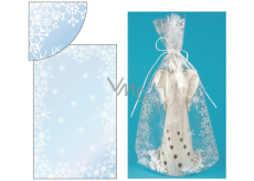 Angel Transparent bag with snowflake border 25 x 40 cm