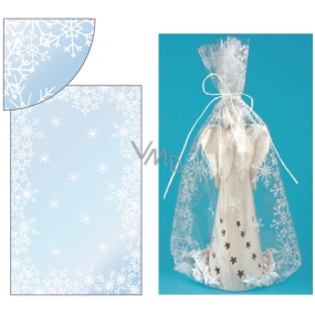 Angel Transparent bag with snowflake border 25 x 40 cm