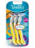 Gillette Venus Simply 3 ready razor with lubricating tape yellow 3 pieces for women