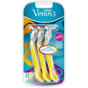 Gillette Venus Simply 3 ready razor with lubricating tape yellow 3 pieces for women