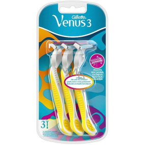 Gillette Venus Simply 3 ready razor with lubricating tape yellow 3 pieces for women