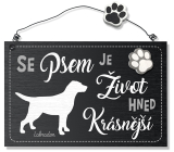 Nekupto Pets wooden sign Labrador 155 x 98 x 5 mm