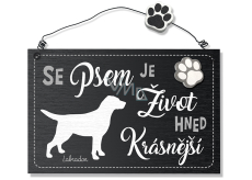 Nekupto Pets wooden sign Labrador 155 x 98 x 5 mm