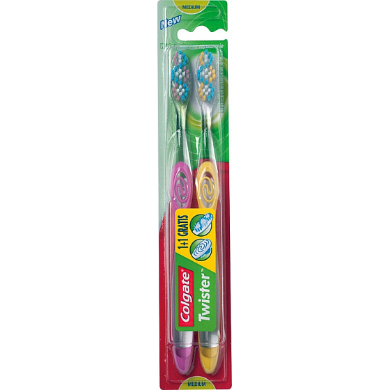 Colgate Twister Medium medium toothbrush 1 + 1 piece