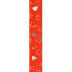 Nekupto Gift wrapping paper 70 x 150 cm Red with hearts 968 30