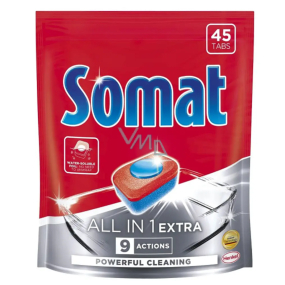 Somat All in 1 Extra Dishwasher Tablets 45 Tablets 819g