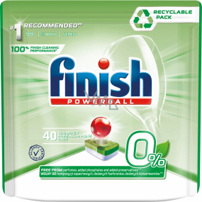 Finish Powerball Eco 0% Finish All in 1 Max dishwasher tablets 40 pieces