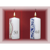Lima Jubilee 50 years candle silver stripe with silver decoration cylinder 70 x 150 mm 1 piece