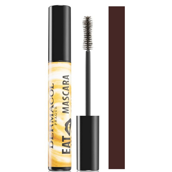 Dermacol Eat Me Mascaraccino lengthening and volumizing mascara with scent black-brown 10.5 ml