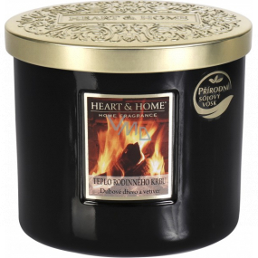 Heart & Home The warmth of a family fireplace Soy scented candle ellipse 2 wicks burn up to 40 hours 230 g