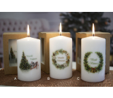 Lima Christmas card Merry Christmas candle cylinder 80 x 150 mm 1 piece