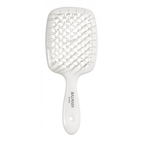 Balmain Paris White Detangling Brush Detangling brush for wet and dry hair with stiff nylon bristles