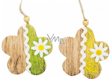 Wooden flowers for hanging 7,5 cm 2 pieces