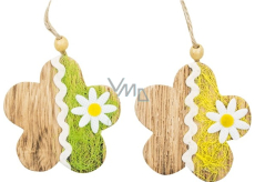 Wooden flowers for hanging 7,5 cm 2 pieces