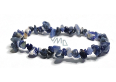 Sodalite bracelet elastic chopped natural stone 19 cm, stone communication