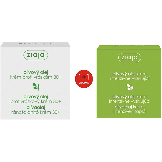 Ziaja Olive oil anti-wrinkle cream 30+ 50 ml + Olive oil skin cream suitable for children from 1 month 50 ml, duopack