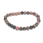 Rhodonite darker bracelet elastic natural stone, ball 6 mm / 16 - 17 cm, stone of forgiveness