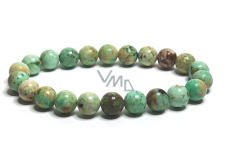 Turquoise Peru bracelet elastic natural stone, ball 8 mm / 16-17 cm, bristle stone, talisman of travelers and animal lovers