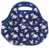 Albi Original Thermal Snack Bag Blue Flower keeps food hot/cold longer 30 x 27 x 18 cm