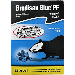 Brodisan Blue PF rodenticide wax blocks, 140 g