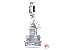 Charm Sterling silver 925 Poland Palace of Culture and Science, travel bracelet pendant