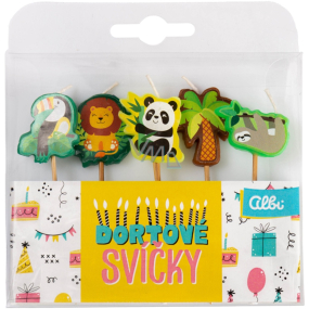 Albi Cake Candles Set - Jungle 2,5 cm 5 pieces