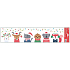 Window film Christmas coloured with glitter Various animals 64 x 15 cm