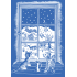 Arch Christmas sticker, window film without adhesive Snow outside the window 35 x 25 cm
