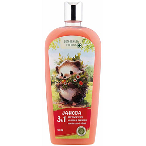 Bohemia Gifts Herbs Strawberry 3in1 shower gel, shampoo and bath foam for children 500 ml