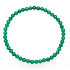 Agate green bracelet elastic natural stone, ball 4 mm / 19 cm, symbolizes the element earth