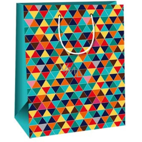 Ditipo Paper gift bag 26,4 x 13,6 x 32,7 cm Coloured triangles