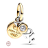 Charm Sterling silver 925 Paris 2in1 2024 Olympics, pendant on bracelet sport