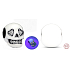 Charm Sterlingové stříbro 925 Třpytivá lebka,  zářící ve tmě modře, luminozní korálek na náramek Halloween