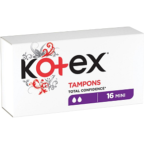 Kotex Mini Tampons 16 Pieces
