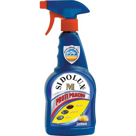 Sidolux M Furniture Lemon Hypoallergenic Antistatic Dust Spray with Lemon Scent 400 ml Sprayer