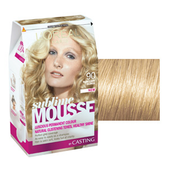 Loreal Paris Sublime Mousse hair color 90 real light blond
