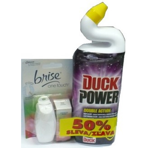 Duck Toilet Power Double Action WC Cleaner 750 ml + Brise One Touch 10 ml spray