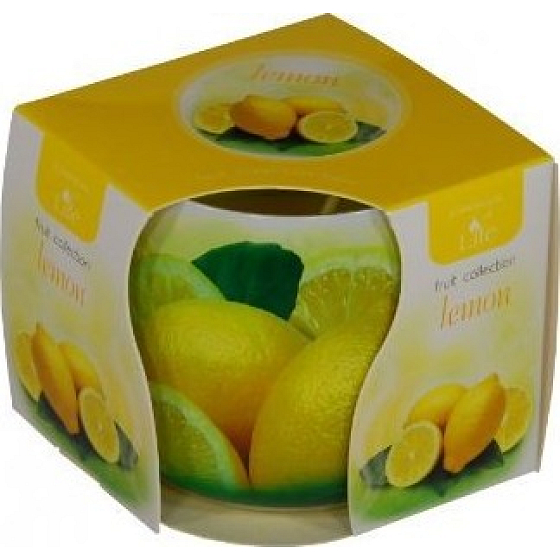 Essences of Life Lemon aromatic candle in glass 100 g