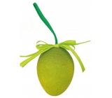 Egg sprayed green for hanging 6 cm, 1 piece