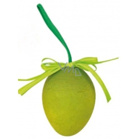 Egg sprayed green for hanging 6 cm, 1 piece