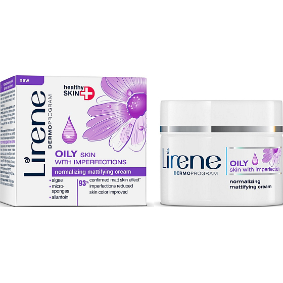 Lirene Oily Skin With Imperfection Normalizing Mattifying Cream For Oily Skin 50 ml