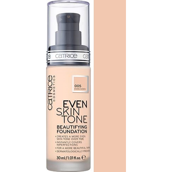 Catrice Even Skin Tone Beautifying Foundation Makeup 005 Even Ivory 30 ml