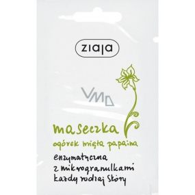 Ziaja Cucumber mint enzymatic face mask with 7 ml granules