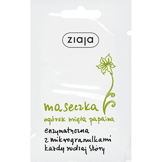 Ziaja Cucumber Mint Enzymatic Face Mask with Granules 7 ml